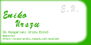 eniko urszu business card